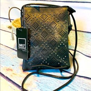 NWT MKF Women’s Crossbody Black Rhinestone